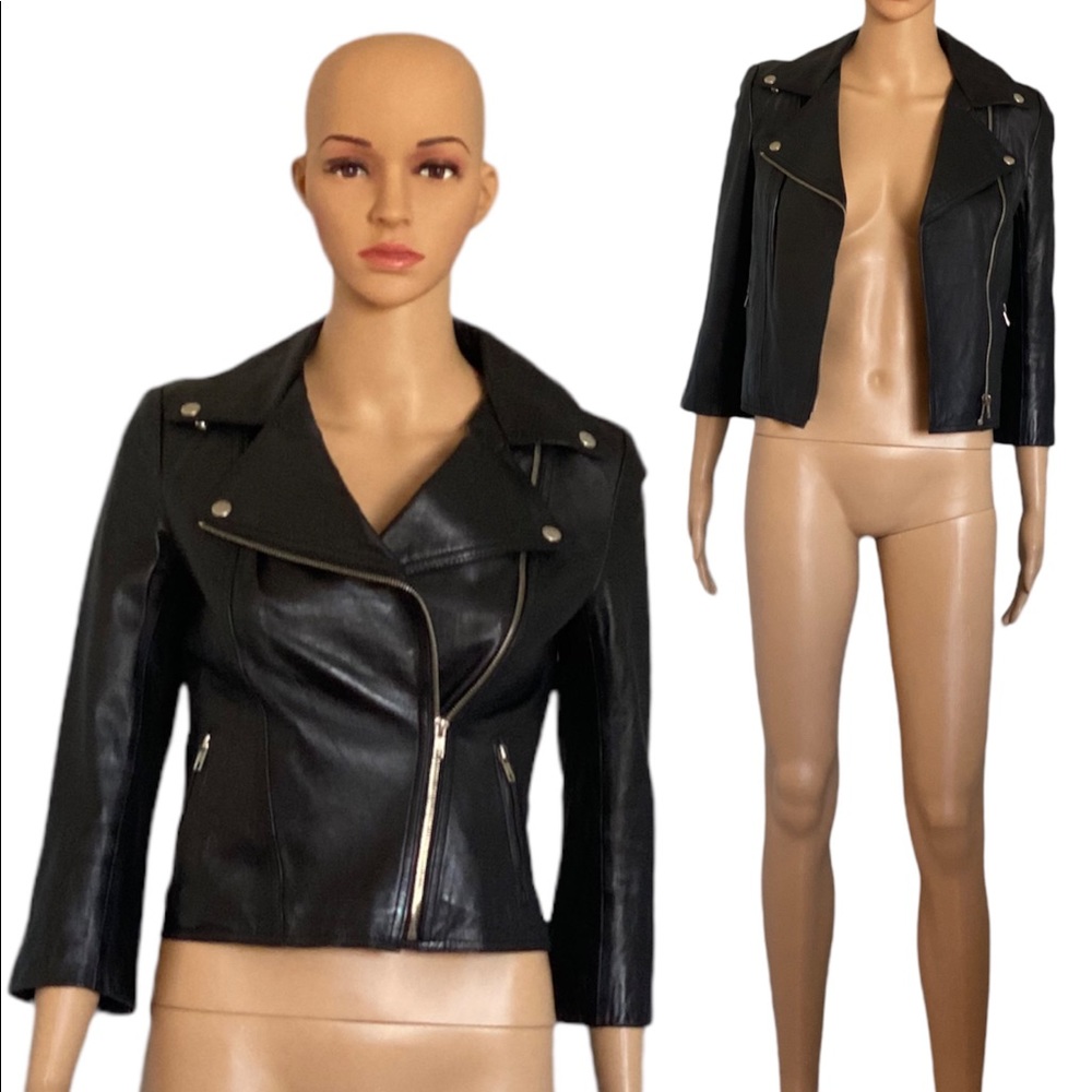 Rococo leather vintage jacket, size 36